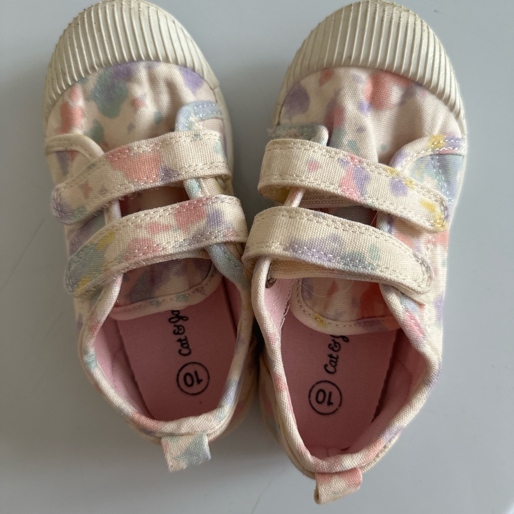 Cat & Jack Kids' Pastel Canvas Sneakers size 10